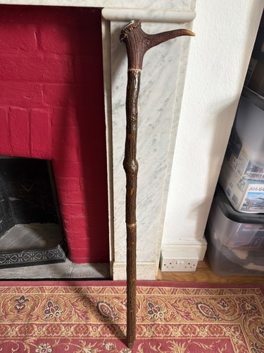 Stag antler walking - , staff
