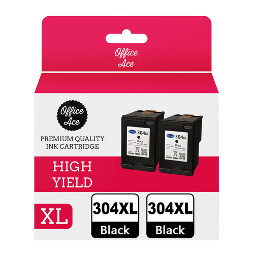 Refilled 304xl black ink - ink, x2