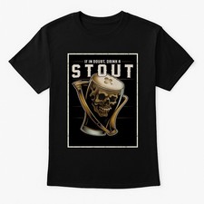 Irish Stout Skull Beer Guinness Inspired T-Shirt S-4XL Pub Pint
