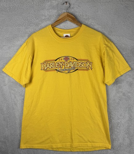 Mens harley davidson yellow - harley,