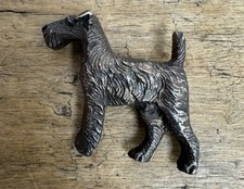 Vintage/1930s? English Hallmarked Silver Dog Brooch Fox Terrier/Airedale?