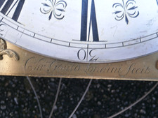 CHRIs Gould OF LONDON FECIT 8DAY 11 INCH LONGCASE CLOCK DIAL+movent c169C 1710