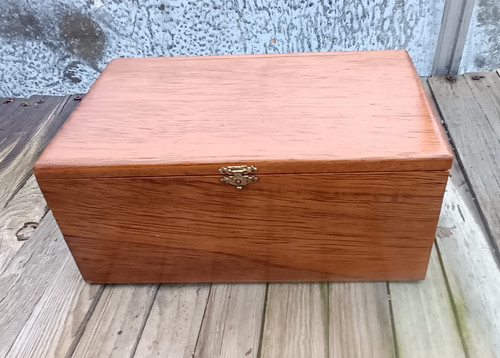 Vintage beech wooden box - beech,