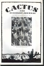 CACTUS Succulent Journal Aporocactus flagelliformis US Agaves 9-10 1962