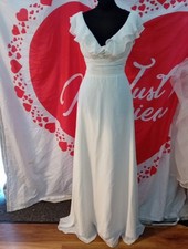 Wedding Dress size 10 ivory chiffon Light in the Box, check measurements A.