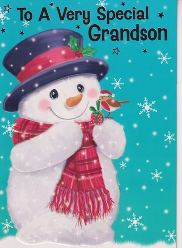 Grandson christmas greeting - grandson,