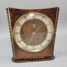 Beautiful UR German 8 Day Mechanical Mantle Clock Barley Twist Accent Brass Rare