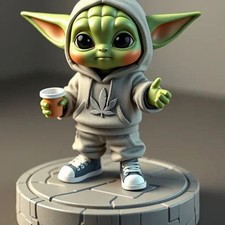 Urban Baby Yoda 3D Printed