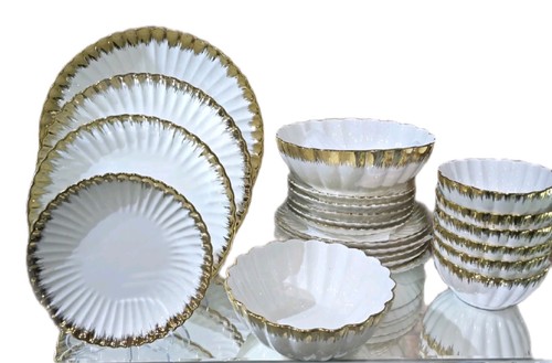 Luxury gold gilded ribbed - gilded,
