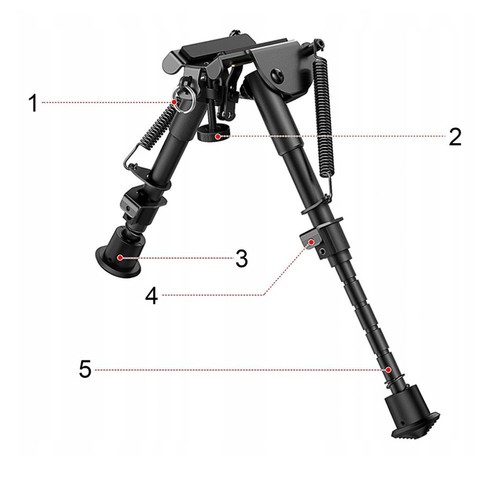 360 swivel sling bipod spring - 360°swivel,