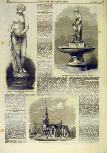 Original old antique print - old,