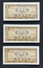 Romania banknotes three - -,