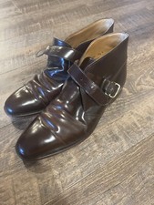 Crockett Jones / Peal & Co Monk Strap Boots Brown 9.5d 