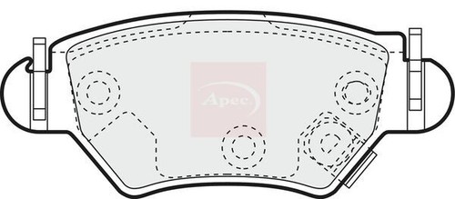 Apec pad1133 rear brake pad - apec,