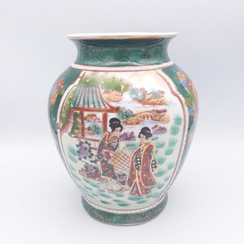 Vintage satsuma vase hand - vintage,