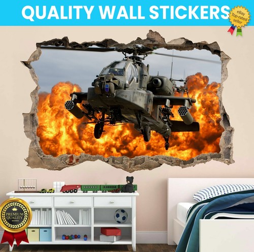 Apache helicopter wall decal - helicopter,