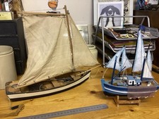 3 Vintage Model Boats,fishing