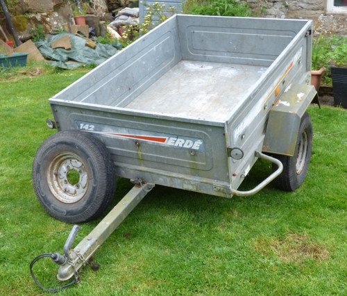 Erde 142 trailer with cover - erde,
