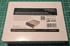 StarTech Black Aluminum 5.25in Rugged SATA Hard Drive Mobile Rack Drawer