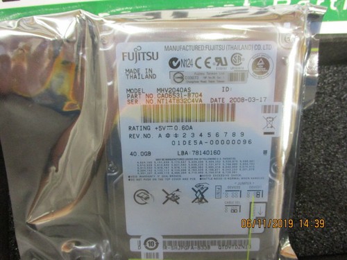 New fujitsu mhv2040as 40gb - -,