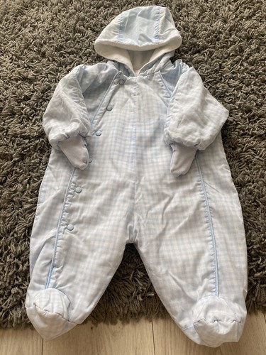 Mothercare light blue checked - light,
