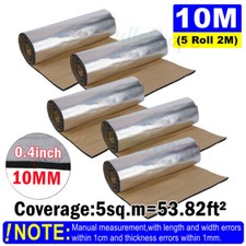 10m Self Adhesive Sound Deadening Mat Thermal Insulation Foil Acoustic Foam 10mm