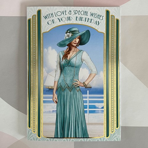 Art deco birthday card - deco,
