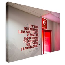 Liverpool Anfield Dressing Room Canvas Wall Art Picture Print