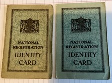 Post WW2 ID cards, ration