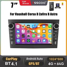 DAB+ Android 14 Stereo For Vauxhall Corsa D Astra H Zafira GPS BT Navi Car Radio
