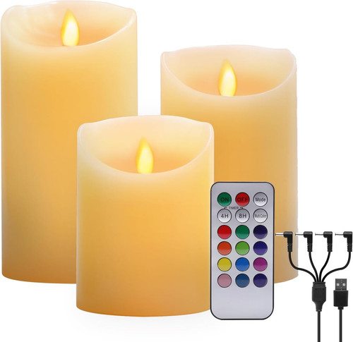 Led real wax - candle, lights,