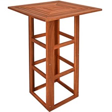 B-Stock Bar Table Acacia Wood 75x75x110cm