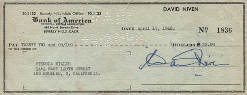 David niven autographed - niven,