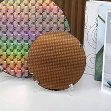 8" 14nm Lithography Wafer - Bare Chip for Display, Collectible Tech Ornament