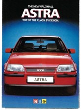 Vauxhall Astra Mk2 1984-1985 UK Market Launch Foldout Brochure Base L GL SR GTE