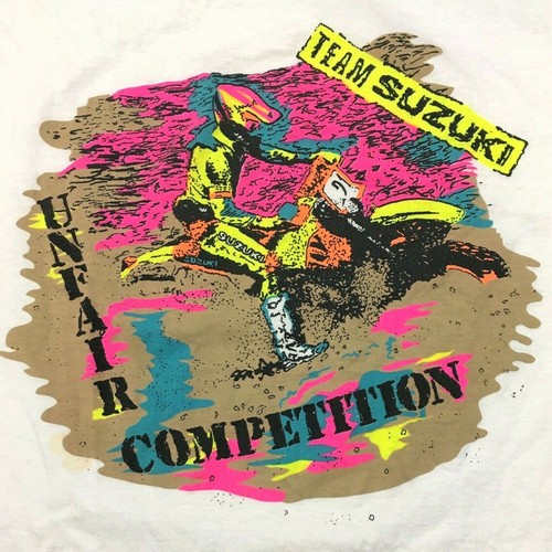 Vtg 80s team suzuki mens - team,