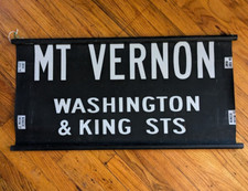 Vintage     / bus scroll sign