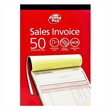 Pukka Pad Sales Invoice Duplicate Book NCR (137 X 203mm) 50 Sets Brand New 
