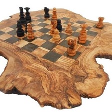 Decormax Design Handcrafted Olive wooden chess set | Personalised chess