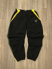 Vintage Nike Track Pants Nylon Baggy Joggers  Double Swoosh Hype Y2K Rare Logo