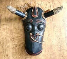Wooden Ox Spirit Mask Native