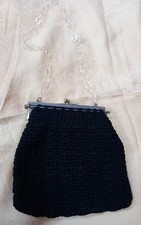 Vtg 40s 50s Woven Bag Handbag