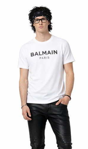 Balmain flocked logo straight - flocked,