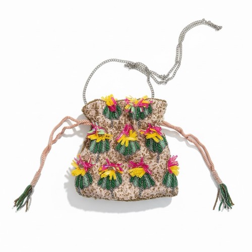 Zara beaded mini bucket - beaded,