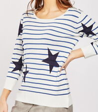 Ex Catalogue Blue Stripe Star Print Jumper Plus Sizes 20 – 30