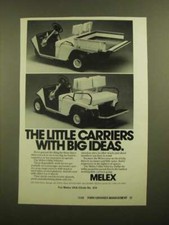 1988 Melex Utility Vehicles Ad - The Little Carriers With Big Ideas