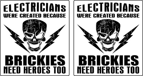 Small electrician stickers - small, electrician's