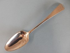Scottish Provincial Solid SILVER Old English Pattern Teaspoon. JH c1800