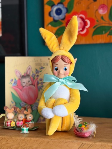 Vintage inspired easter bunny - easter,