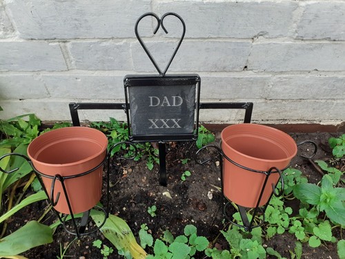Double plant pot - , slate